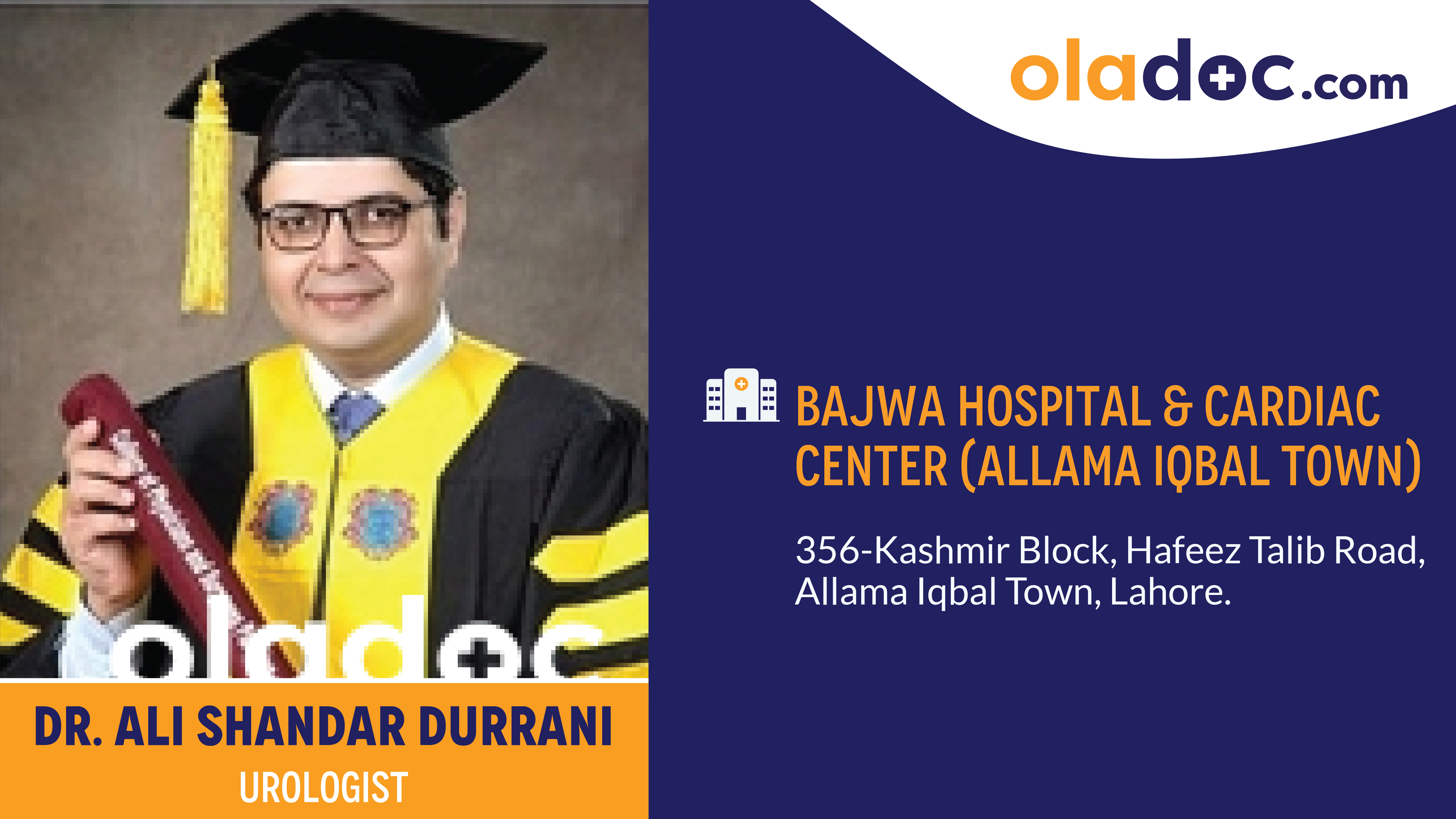 Practice locations of Dr.Ali Shandar Durrani